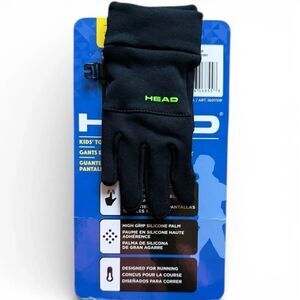 New Youth Kids Boys Unisex HEAD Black & Yellow Touchscreen Grip Gloves - Sz S